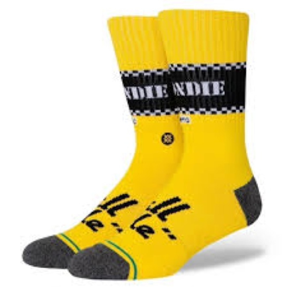 STANCE BLONDIE TAXI SOCKS Yellow and Black 'Call Me' Socks